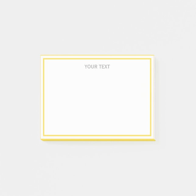 Bloco De Notas Monograma do Nome Branco Amarelo do Ananás (Frente)