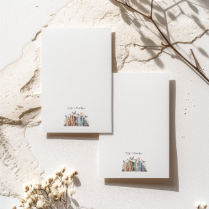 Bloco De Notas Monograma do professor do Rainbow Bookshelf & Book