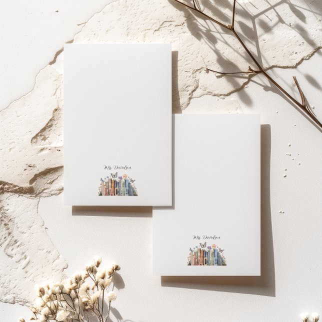 Bloco De Notas Monograma do professor do Rainbow Bookshelf & Book (Criador carregado)