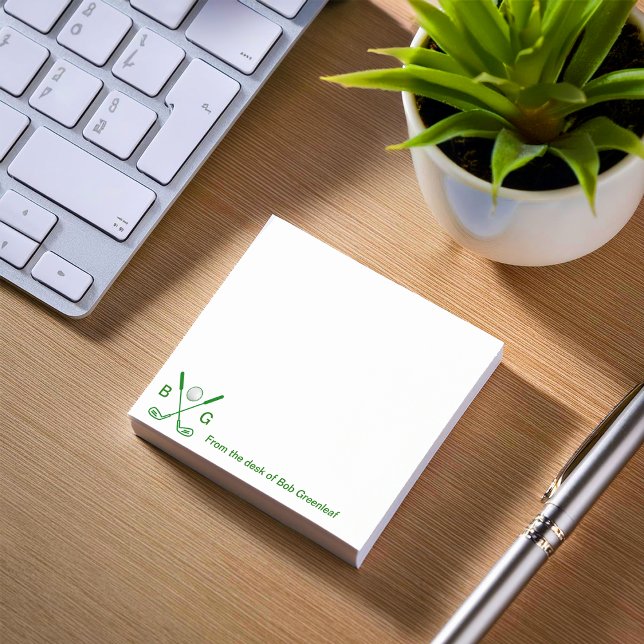 Bloco De Notas Monograma do Tema Golf (Criador carregado)