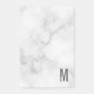 Bloco De Notas Monograma e Nome de Negrito Personalizado Moderno