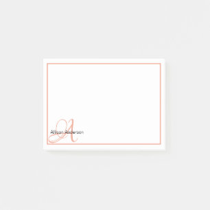 Bloco De Notas Monograma e nome personalizados