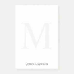 Bloco De Notas Monograma e nome personalizados