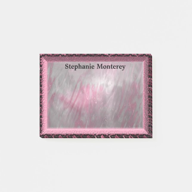 Bloco De Notas Monograma Elegante Durenfield Petal (Frente)