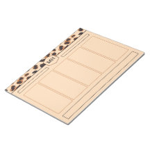 Monograma Estampa de Leopardo Moderno Preto Marrom