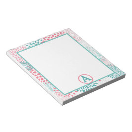 Bloco De Notas Monograma Floral