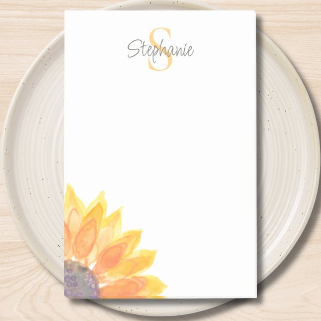 Bloco De Notas Monograma Floral Nome (Criador carregado)