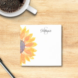 Bloco De Notas Monograma Floral Personalizado