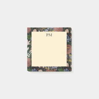 Bloco De Notas Monograma Floral Vintage Elegante