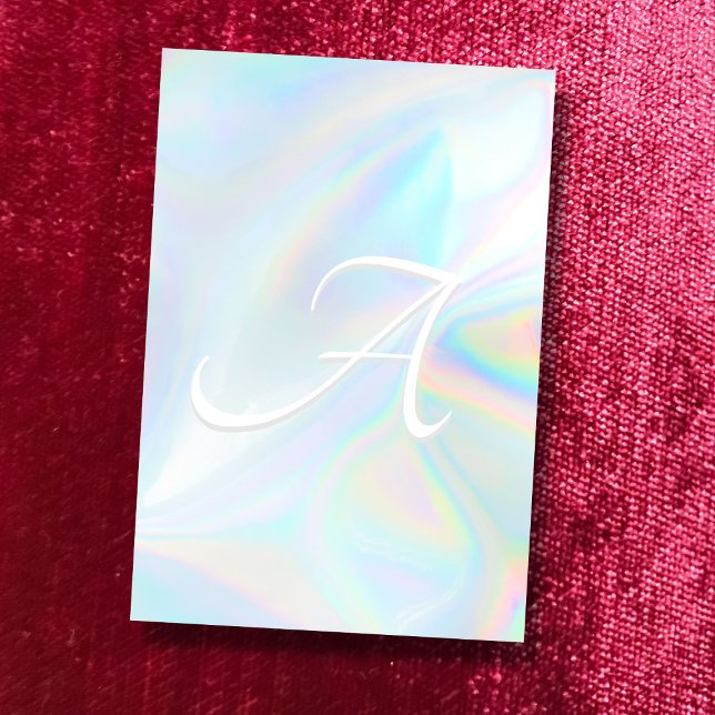 Bloco De Notas Monograma inicial abstrato de pastel de aquarelas (Criador carregado)