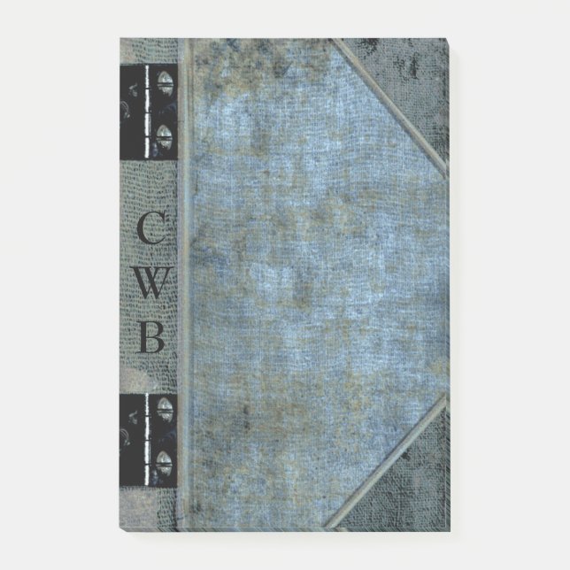 Bloco De Notas Monograma Legal do Livro Antigo da Addison (Frente)