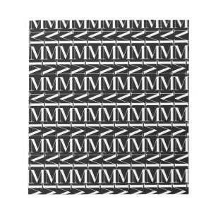 Bloco De Notas Monograma - Letra Inicial M