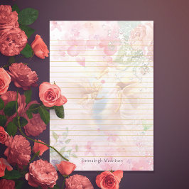 Bloco De Notas Monograma ligado a anjos pesados