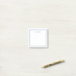 Bloco De Notas Monograma Minimalista Azul Marinho Simples com Dua