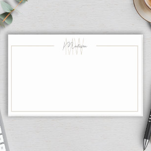 Bloco De Notas Monograma minimalista moderno