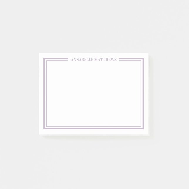 Bloco De Notas Monograma Minimalista Roxo (Frente)