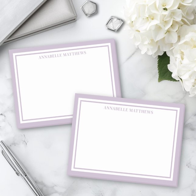 Bloco De Notas Monograma Minimalista Roxo (Purple Minimalist Monogram Post-it Notes)