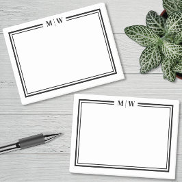 Bloco De Notas Monograma Minimalista Simples