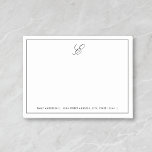 Bloco De Notas Monograma Moderno Personalizado<br><div class="desc">Notas de Posto modernas e simples e personalizadas.</div>