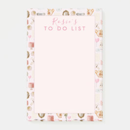 Bloco De Notas Monograma Personalizada Charmosa Fofo Feminino Ros