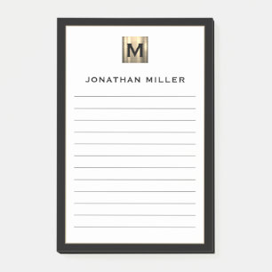 Bloco De Notas Monograma personalizado de luxo ligado
