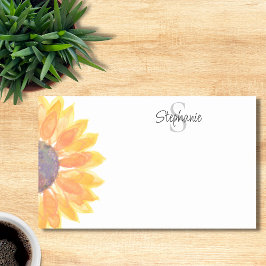 Bloco De Notas Monograma Personalizado Floral