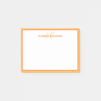 Bloco De Notas Monograma Personalizado Nome Inicial Simples Laran