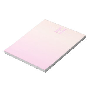 Bloco De Notas Monograma Personalizável Custa Pêssego e Ombro R