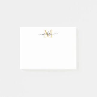 Bloco De Notas Monograma preto de desenho animado moderno e bonit