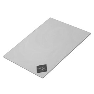 Bloco De Notas Monograma Preto Kohl Personalizado