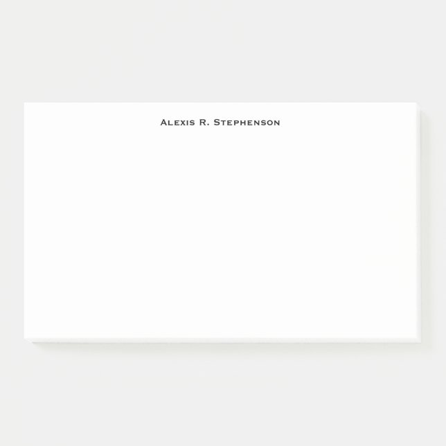 Bloco De Notas Monograma Preto ou Nome (Frente)