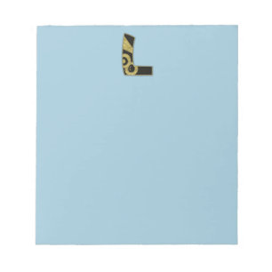 Bloco De Notas monograma retro - L