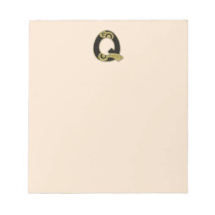 Bloco De Notas monograma retro - Q