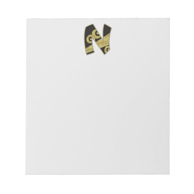 Bloco De Notas monograma retrorreflector - N (Frente)