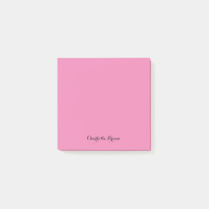 Bloco De Notas Monograma Rosa Moderno Minimalista Feminino