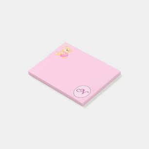 Bloco De Notas Monograma Rosa N