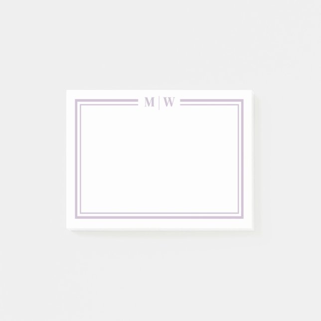 Bloco De Notas Monograma Roxo (Frente)