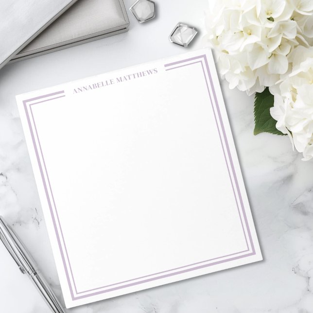 Bloco De Notas Monograma Roxo (Purple Monogram Notepad)