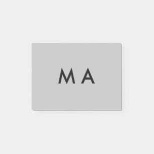 Bloco De Notas Monograma simples adicione a letra do seu nome hom