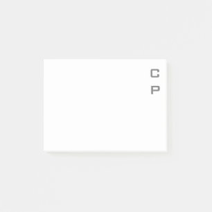 Bloco De Notas Monograma Simples Elegante Moderno