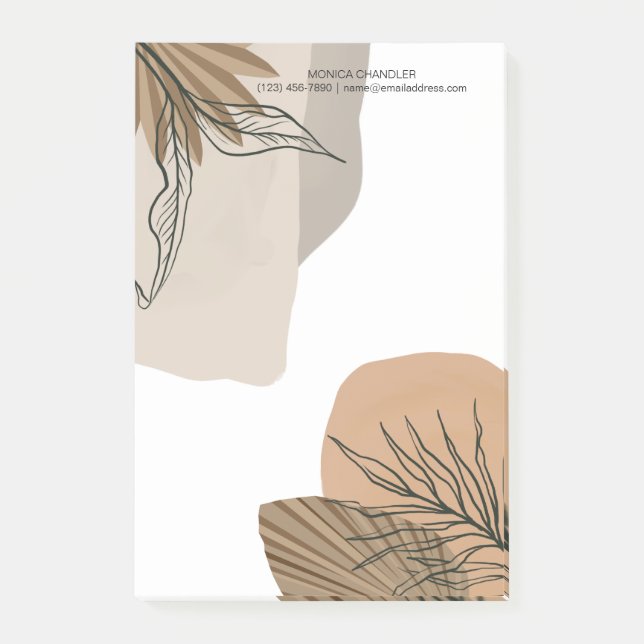 Bloco De Notas Monograma Tropical Boho Chic (Frente)