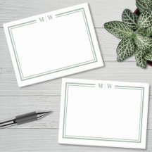 Monograma Verde Minimalista