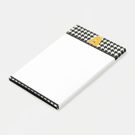 Bloco De Notas Monograma xadrez