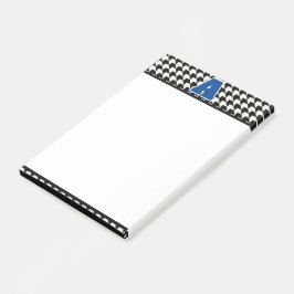 Bloco De Notas Monograma xadrez