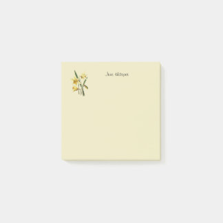 Bloco De Notas Monogrammed daffodil 3" x 3" Post-it Notes