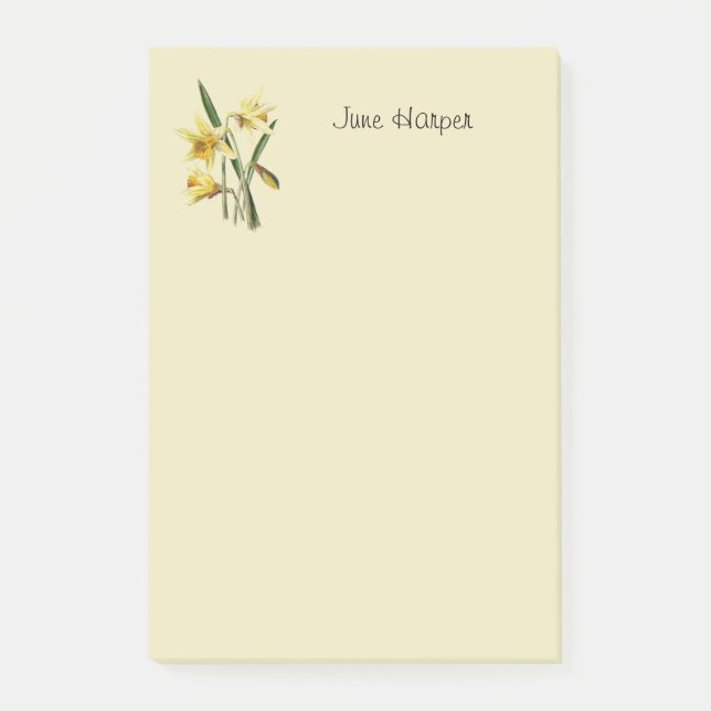 Bloco De Notas Monogrammed daffodil Notes (Frente)