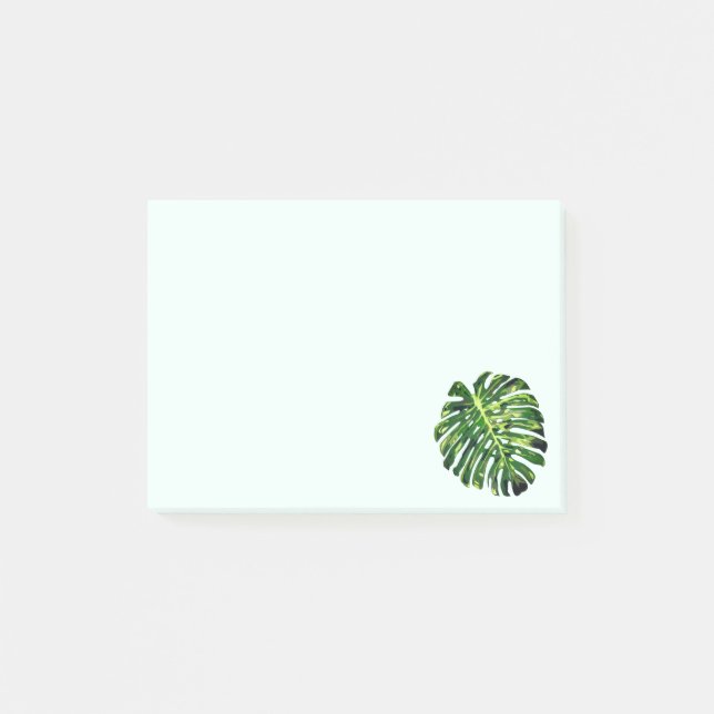 Bloco De Notas Monstera Leaf Posta Notas (Frente)