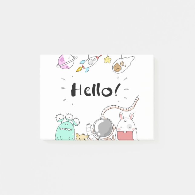 Bloco De Notas Monstro de Alienígena do Astronauta de Brinquedos  (Frente)