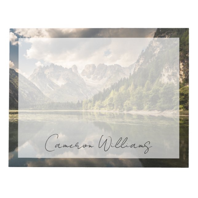 Bloco De Notas Montanhas | Lago Dürrensee, Dolomites, Itália (Frente)