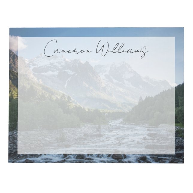 Bloco De Notas Montanhas | Mont Blanc Massif, Itália (Frente)